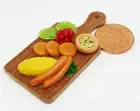 Dolls House Food Sharing Wooden Board Tumdee 1:12 Scale Miniature Grazing Meal 3