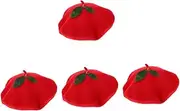 [LIFKOME] Beret Painter Hat Hats Beret Cap Performing Berry Themed Hat Performing Party Hat Performing Beret Hat for Women Stylish Beanie Hat Birthday Hat Themed Party Hat Red Acrylic