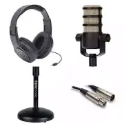 Rode PodMic Dynamic Podcast Microphone with Gator GFW-MIC-0501 Desktop Mic Stand