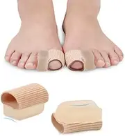 (3 Pairs Big Separators) - 3 Pairs Gel Toe Straightener Corrector for Overlapping Toe, Fabric Toe Separators for Hallux Valgus Bunion Orthotics, Protector with Soft Gel Lining for Bunion Pain Relief
