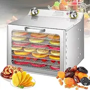 400W Dehydrator Machine,6/8 Layer Meat Drying Machine, 30-90°C Freeze Drier for Home with Removable Trays,12 H Timer, Overload Protection, for Drying Fruit, Meat, Vegetable, Jerky，Pet Treat 8-Tier