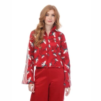 Adidas Originals Beckenbauer Full Zip Jacket Women’s Red Size UK 6 (RefR27)