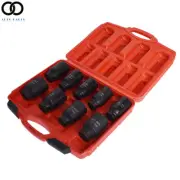9Pcs 1/2" Drive Deep Impact Socket Set - Metric Axle Hub Nut Sockets 29-38mm
