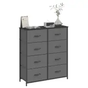 Advwin 8 Chest Of Drawers Storage Cabinet Fabirc Drawers Grey