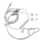 Anti Radiation Binaural Earphones Stereo Headphones with Microphone Universal 3.5mm Noise Cancelling Air Tube Acoustic Earbuds White