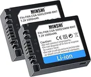 MINSHI DMW-BM7(2 Pack) Batteries Intended for PAPCN Replacement Battery CGR-S002E 【1000mAh/7.2V】 High Capacity High Efficiency Compatible Camera Battery MSAU 2024IU