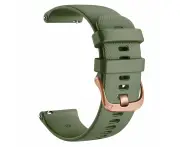 Garmin Approach S62 Silicone Watch Straps with Rose Gold Buckle - Green