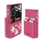 My Mini Retro Game Console with 128G TF Card, 3.5 IPS Screen RK3326 Linux System Handheld Game Console, Video Arcade Gaming Player Support 30+emulators, Pink