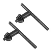 2Pcs Chuck Key 6mm Pilot-Dia 12 Teeth for 1.5-13mm Drill Chuck Black
