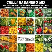 Mix Habanero Chilli 10 Seeds Super HOT Vegetable Garden Plant Chili Pepper Mixed