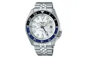 Seiko 5 Sports GMT SSK033K1 SSK033 SSK033K Silver Dial Automatic Mens Watch