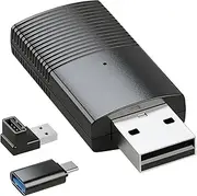 Cp86 Wirel Adapter for Cars Wirel Dongle Converts Factory Wired to Wirel Compatible with USB/Type-C Plug and Play 1 1