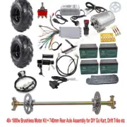 Go Kart ATV Rear Axle Assembly 48V 1800W Brushless Electric Motor Wheels Kit