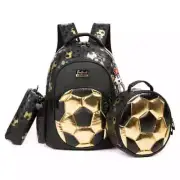Football Backpacks For School Boys Kids Set Of 3 Pcs