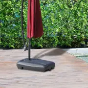 Outsunny 132lb Large Patio Umbrella Weight Base Stand for Deck Poolside or Porch