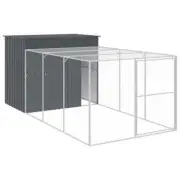 Steel Dog Kennel Outdoor Pet Cage Backyard Pen Run House Shelter Enclosure LARGE