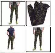 NEW RBX Active Men's Camo GREEN Tech Fleece Tapered Zipper Sweat Pants Medium
