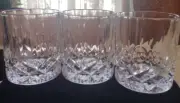 Set Of 3 Royal Crystal Rock Double Old Fashioned whisky Glasses 3"75
