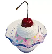 DEZICAKES Fake Ice Cream Cup Sundae Cake Artificial Food Pink Ice Cream Sundae