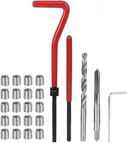 25PCS Helical Threaded Insert Kit, M5 Thread Size, Metal Thread Repair Kit with Plastic Box for Processing Machinery