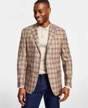 Lauren Ralph Lauren Classic-Fit Ultraflex Stretch Check Blazer L21406 Size 44 S