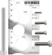 Thread Gauge | Screw Measuring Tool,Space Saving Measuring Gauge Tool for Bit Bolt Nut Screw Craft Industry and Home Use