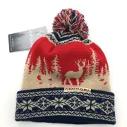 NWT Cirque Apparel Treeline Elk Pennsylvania Knit Pom Pom Beanie Ski Hat
