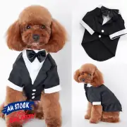 Pet Suit Tuxedo Bow Tie Party Clothes Apperal Cat Dog Wedding Puppy Coat Costume
