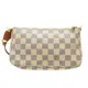 【二手名牌BRAND OFF】LOUIS VUITTON LV 路易威登 白色 PVC塗層帆布 棋盤格 Pochette Accesoires 肩背包 N41207