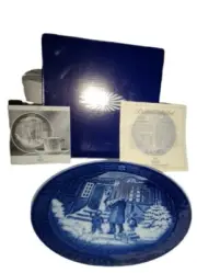 1994 Royal Copenhagen Danish Porcelain Blue Collectible Christmas Plate