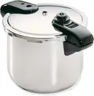 Versatile 8-Quart Pressure Cooker - Stainless Steel, Quick Cook, and Easy Clean