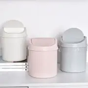 2 Pcs Garbage Can Kitchen Storage Trash Bin with Lid Mini for Car Cans Bins