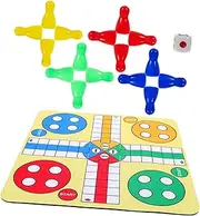 PERSELOSO 1set Aeroplane Chess Portable Flying Chess Board Game Mat for Travel for Family Fun Convenient and Design Enhances Thinking Hand-Eye Coordination