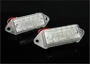 FIQOME 2x LED Licence Number Plate Light White Canbus, for 2003-17 Mits Lancer EVO VIII IX X Car Number Plate Led Light