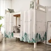 YGHYYF Bottom Bunk Bed Drapes with Plastic Hooks Privacy Protection Curtains Canopy, 2 Panels, Green Grass