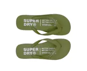 Superdry Studios Vegan Flip Flop Mens Thongs Slip On Soft Classic 3 Plug - Green