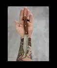 Fixed Blade Knife, Swirly Damascus