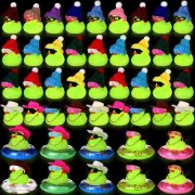 140 Pcs Glow in The Dark Rubber Ducks Summer Mini Luminous Light Up Bulk Fluo...