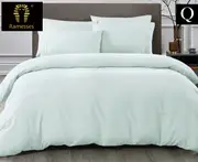 Ramesses 1500TC Egyptian Cotton Queen Bed Quilt Cover Set - Ice Blue