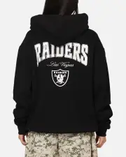 [MAJESTIC ATHLETIC] Majestic Athletic Las Vegas Raiders Champs Serial Mono Hoodie Black - Size L L Black