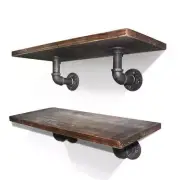 NNEDSZ Wall Shelves Industrial Display Bookshelf DIY Pipe Shelf Rustic Brackets