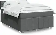 Box Spring Fabric Bed with Mattress Queen Size, Black Bedroom Furniture, Frames Slats Base Comfort - 188 Characters