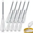 10 Pcs 6 Inch Mini Stainless Steel Whisk Hand Egg Mixer for Flour Cake Baking