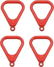Justivana 8 Pcs Trapeze Ring Swing Set Play Set Playground Trapeze Bar Jungle Gym Monkey Bar Ring Large Trapezoidal Ring