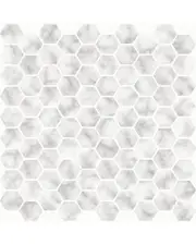 InHome Hexagon Marble Peel & Stick Backsplash Tiles Set Of 2
