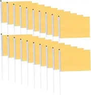 BESPORTBLE Hand Waving Flag Square Banner, Solid Color Mini Handheld Flag for Holiday Party Celebration Competition Flags 100Pcs 14x21cm (Rose)