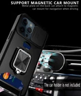 Tough Ring Kick-Stand Case Cover for iPhone 13/12/11, Support Magnetic Car Mount