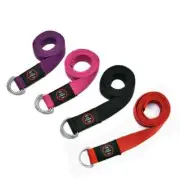 Yoga Stretch Strap D-Ring Buckle Belts Gym Fitness Equipment Women Shaped Weight