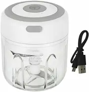 250ML Electric Garlic Food Chopper Vegetable Chopper Grinder Blender Crusher WHITE