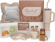 Self Care Gifts for Women, Birthday Self Care Package, Get Well Soon Gift Basket, Thoughtful Thinking of You Gifts, Luxury Gift Box with Blanket and 40oz Tumbler